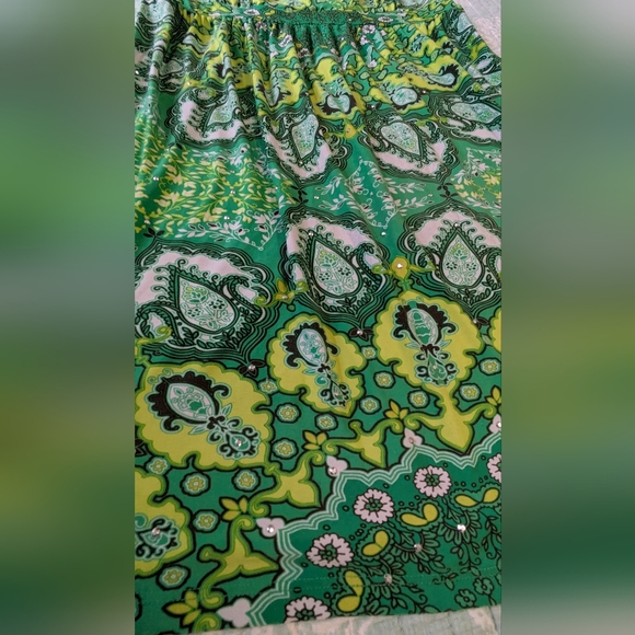 INC Green Sundress With Sparkling Studs In The Front. Size M. - Picture 8 of 11